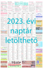 2023. évi naptár nyomtatható formátumban letölthető